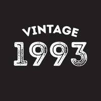 1993 Vintage Retro-T-Shirt-Design Vektor schwarzer Hintergrund