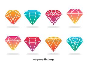 Diamant ikoner vektor