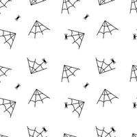 nahtlose Musterspinnennetz-Vektorillustration, Halloween-Hintergrundbild vektor