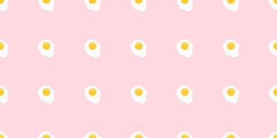 tecknad serie friterad ägg sömlös mönster. vektor illustration