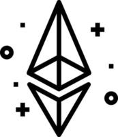 Ethereum-Gliederungssymbol vektor