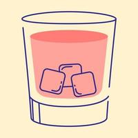 Whiskey-Glas-Symbol-Vektor-Illustration, flaches Design vektor