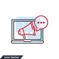 reklam ikon logotyp vektor illustration. digital marknadsföring symbol mall för grafisk och webb design samling