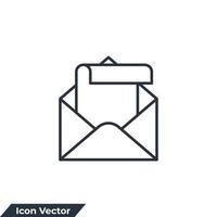 Newsletter-Symbol-Logo-Vektor-Illustration. Umschlag- und Papiersymbolvorlage für Grafik- und Webdesign-Sammlung vektor