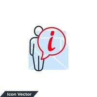 information ikon logotyp vektor illustration. stå människor och information symbol mall för grafisk och webb design samling