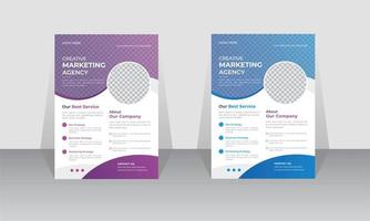 Corporate Business Flyer Poster Template Design, zweifarbiges Schema, Vektorvorlage im A4-Format. vektor