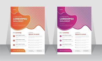 modernes Corporate Business Flyer Template Design, Marketing, Geschäftsvorschlag, Werbung, zweifarbiges Schema im A4-Format. vektor