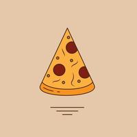 ett del av skivad pizza design för mat reklam mall design vektor