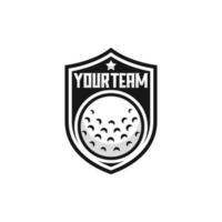 Golf-Emblem-Logo-Design-Vektor-Illustration vektor