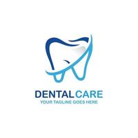 Zahnpflege-Logo-Design-Vektor-Illustration. Dental-Logo. kieferorthopädisches Logo vektor