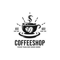 kaffe affär logotyp design vektor. kaffe logotyp. kaffe kopp logotyp vektor