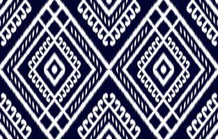 Stoff-Ikat-Kunst. geometrisches ethnisches nahtloses Muster im Stammes-. amerikanischer, mexikanischer Stil. vektor