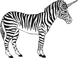 Vektor Zebra mit Horn