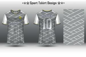 fotboll jersey mockup, fotboll jersey mockup, cykling jersey attrapp och sport jersey attrapp med abstrakt geometrisk mönster fri vektor