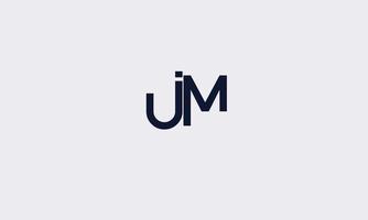 jm alfabet brev initialer monogram logotyp vektor