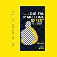 digitales Business-Marketing-Social-Media-Story-Vorlage und Business-Marketing-Banner vektor