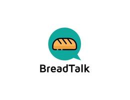 Brot-Logo-Illustration mit Chat-Konzept vektor