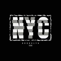 ny york brooklyn illustration typografi för t skjorta, affisch, logotyp, klistermärke, eller kläder handelsvaror vektor
