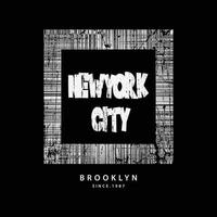 new york brooklyn illustrationstypografie. perfekt für T-Shirt-Design vektor