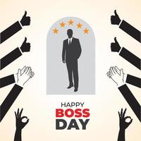 nationaler Cheftag. 16. oktober. Happy Boss's Day Konzept. vorlage für hintergrund, banner, karte, poster. Vektor-Illustration. vektor