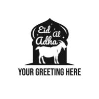 eid al adha logo design vektor