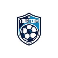 Fußball-Team-Emblem-Logo-Design-Vektor-Illustration vektor