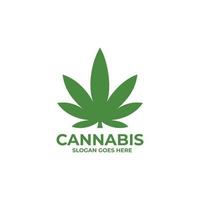 Cannabis-Logo-Design-Vektor. Cannabisblatt vektor