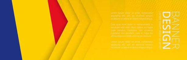 Bannervorlage mit Flagge Rumäniens für die Werbung für Reisen, Geschäfte und andere. vektor