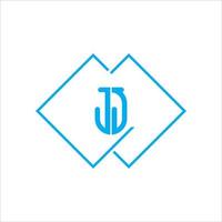 einfaches modernes jj j monogrammlogo vektor