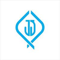 einfaches modernes jj j monogrammlogo vektor