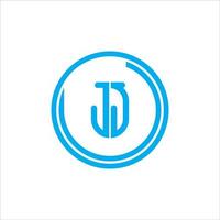 enkel modern jj j monogram logotyp vektor