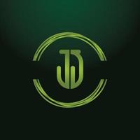 enkel modern jj j monogram logotyp vektor