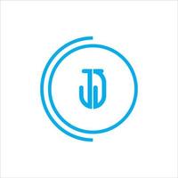 enkel modern jj j monogram logotyp vektor