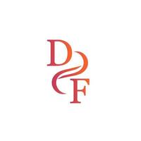 df orange Färg logotyp design för din företag vektor