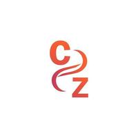 cz orange Färg logotyp design för din företag vektor