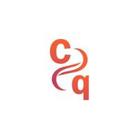 cq orange Färg logotyp design för din företag vektor