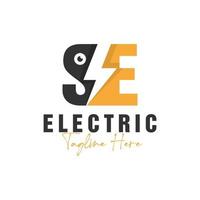 Electric Flow-Logo mit Buchstaben se vektor