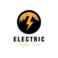 elektrisches Bergvektor-Logo-Design vektor