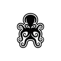 Octopus Silhouette geometrisches modernes Logo vektor