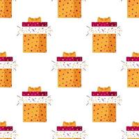Vektor-Illustration von Konfetti-Box-Muster. Packpapier für Geschenke. Weihnachtsgeschenk. vektor