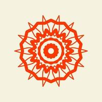 asiatische Mandala-Vektorillustration, blühender Lotus vektor