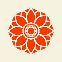 asiatisk mandala vektor illustration, blomning lotus