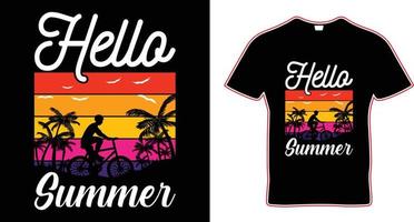 Hallo Sommer-T-Shirt-Design vektor