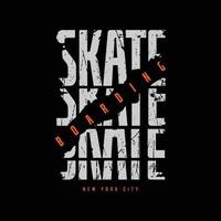 Skateboard-Illustrationstypografie. perfekt für T-Shirt-Design vektor