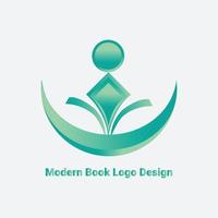 öppen bok logotyp utbildning platt vektor design modern logotyp kreativ design