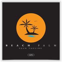 Palm Beach Design Inspiration Logo Premium elegante Vorlage Vektor eps 10