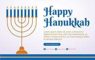 hanukkah bakgrund baner i platt design begrepp vektor