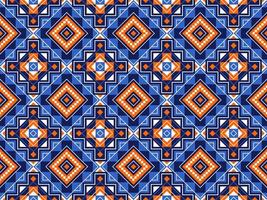 abstrakte geometrische Stammes- ethnische Ikat-Folklore-Diamanten orientalisches nahtloses Muster traditionelles Design für Hintergrund, Teppich, Tapete, Kleidung, Stoff, Verpackung, Druck, Batik, Folk, Strickvektorillustration vektor