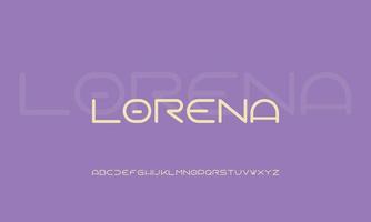 lorena moderne alphabet-display-schriftart vektor