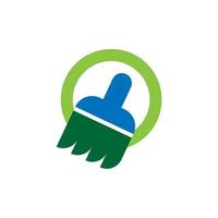 Trash Besen ideal für Tech Trash File Cleaner Symbol und Logo vektor